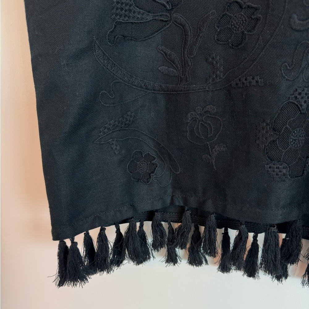 Madewell Black Tassel Hem Dress - Picture 5 of 5